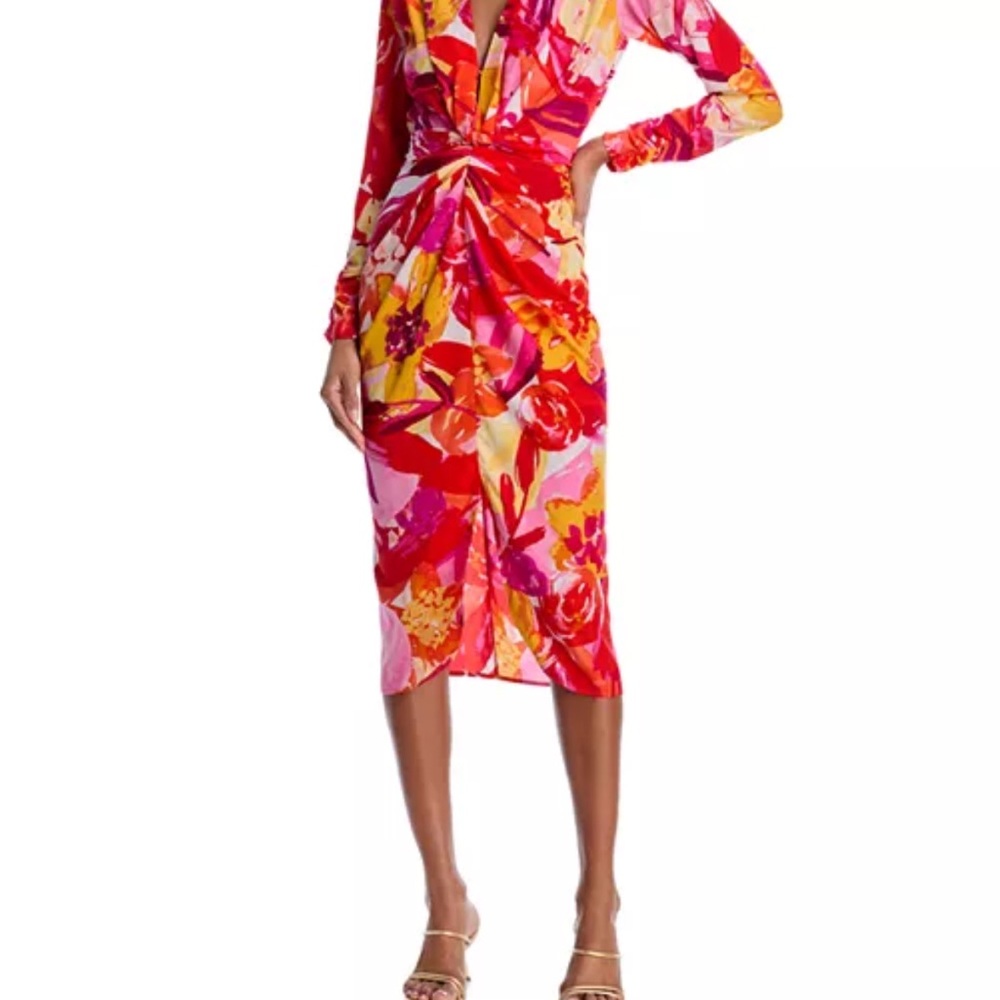 Aqua Floral Dress NWT